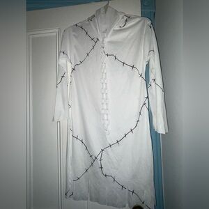 Cute ghost/ghoul costume long sleeve dress with matching chain link bonnet 👒